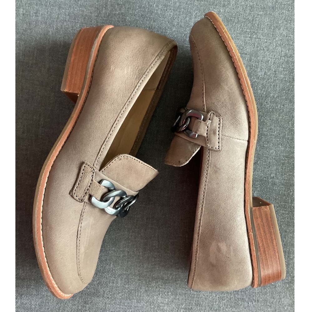 Sofft Khele Taupe Leather Chain Link Loafers Womens 7.5 M SF0068808 - Picture 2 of 9